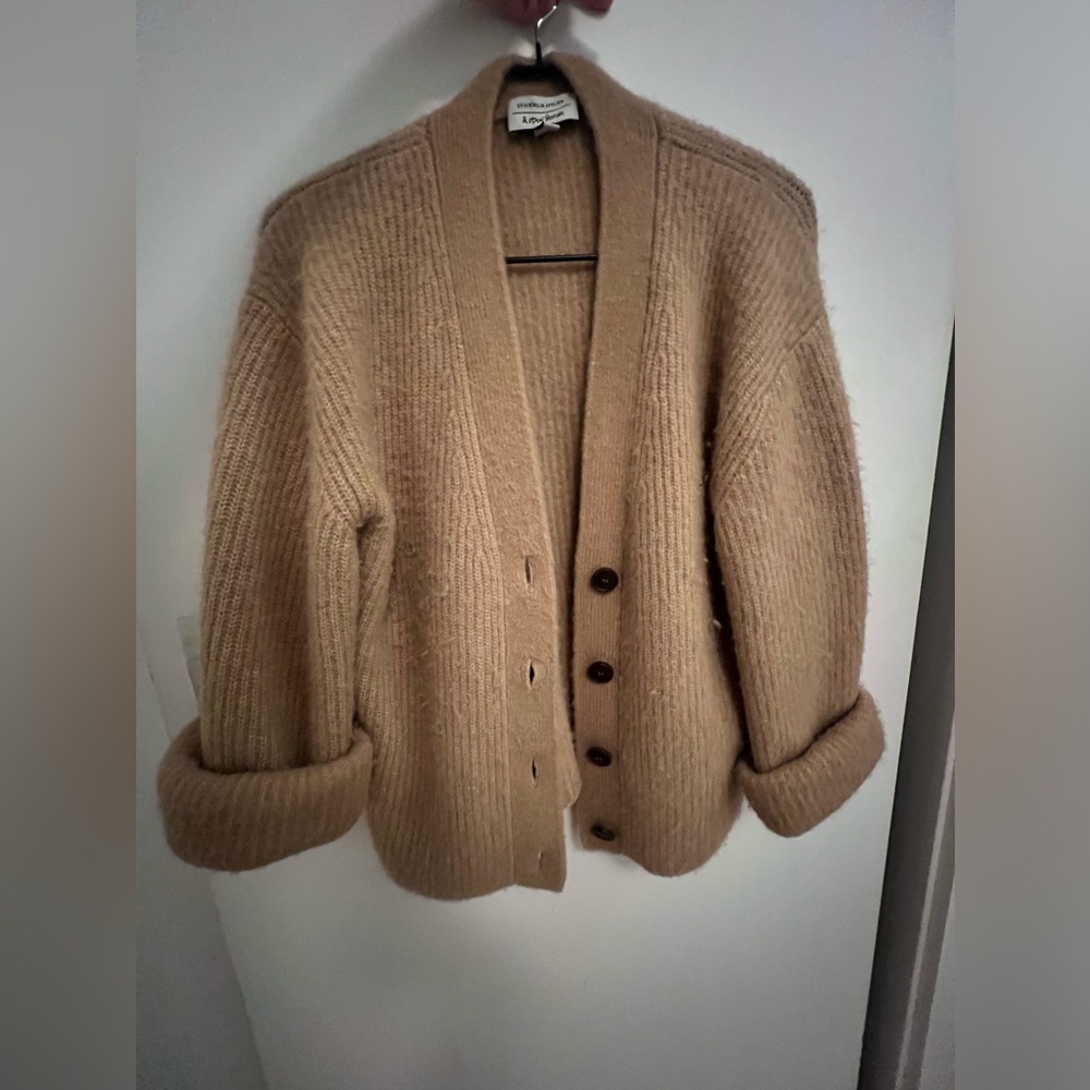 & Other Stories Camel Cardigan Alpaca Wool S